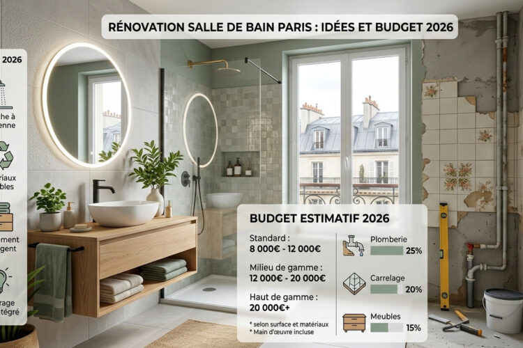 Rénovation salle de bain Paris : idées et budget 2026