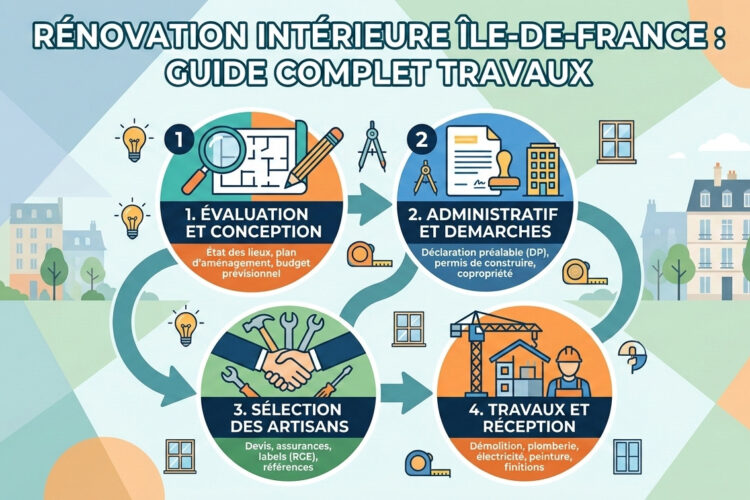 Rénovation intérieure Île-de-France : guide complet travaux